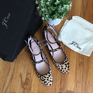 NIB J. Crew Sally Ballet with Straps